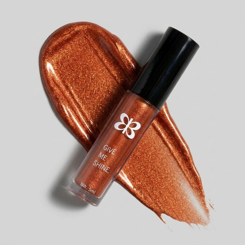 Give Me Shine - Eyeliner Coloré Pailleté – couleur Glowing Copper