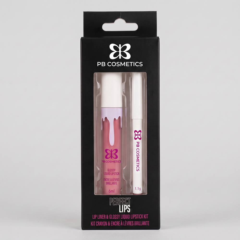 Perfect Lips - Pack Gloss & Crayon à Lèvres – composition Pink Bloom